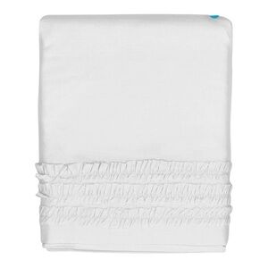 Hello Spud 100% Cotton Crib Skirt‎ with Petite Ruffle, White - Universal Fit